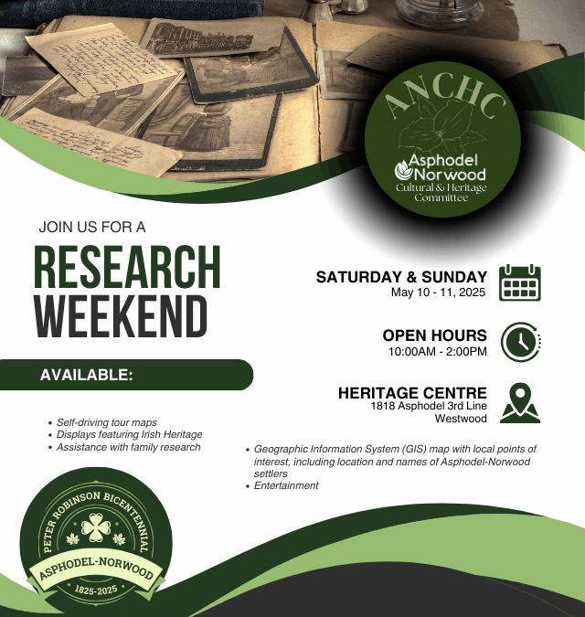 ANCHC Asphodel Norwood – Research Weekend May 10 & 11